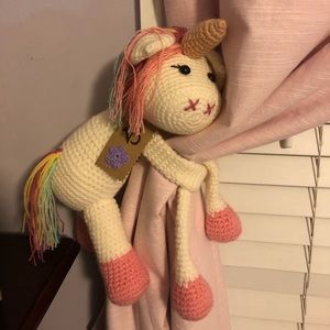 Handmade unicorn curtain holders